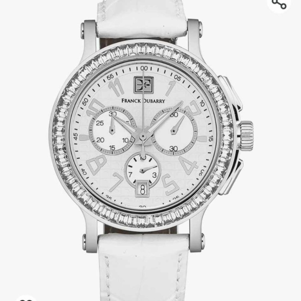 Stunning FRANCK DUBARRY watch with topaz baguettes!